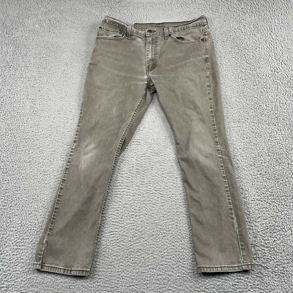 Levi's 511 Jeans Mens 36x30 Gray Slim Fit Stretch Denim Pants Casual Classic